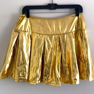 Gold Pleated Skirt